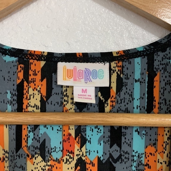 Lularoe Abstract Boho Multi Color Joy Vest Duster Size M - Picture 4 of 4